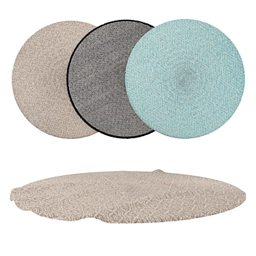 Versatile Round Carpets Set 3D model image 1 