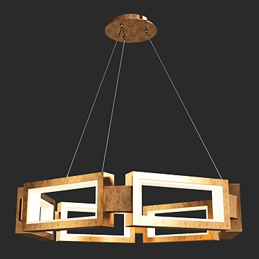 Mies Modern Chandelier: Timeless Elegance 3D model image 1 