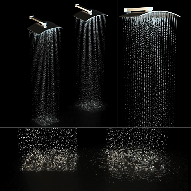 Eco-Friendly Double Walk Rain Shower 3D model image 1 