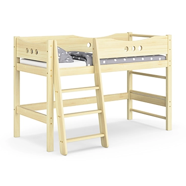 Classic Pine Children's Bed 3D model image 1 