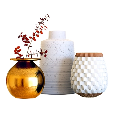 Sundown Vases Collection: Crate & Barrel masters craftsmanship 3D model image 1 