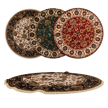 Round Rug Set: Versatile and Stylish 3D model image 1 