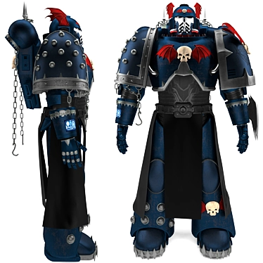 Night Lords Space Marine Figurine 3D model image 1 