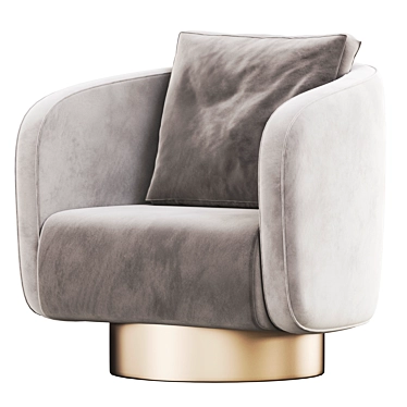 HER Armchair: Stylish Club's Elegant Masterpiece 3D model image 1 