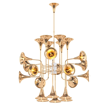 Botti Chandelier: Exquisite Illumination 3D model image 1 