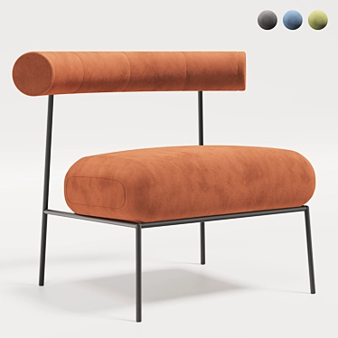 Velvet O-Armchair | Modern Design 3D model image 1 