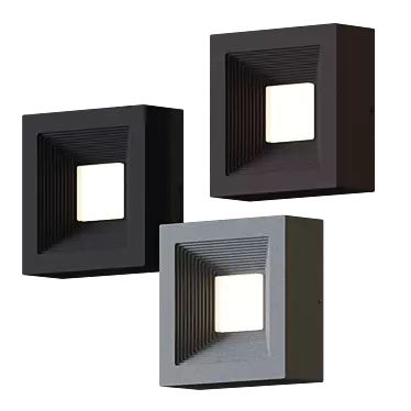 Agent Outdoor Wall Sconce: Modern Elegance 3D model image 1 