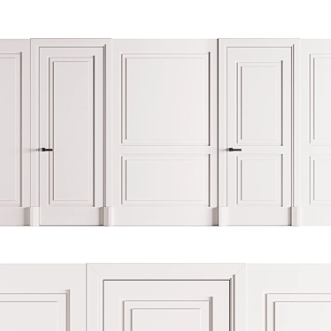 Elegant Lualdi Boiserie Doors 3D model image 1 