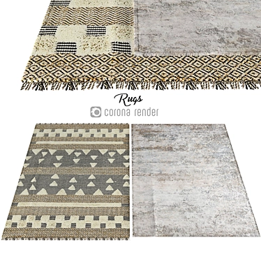 Elegant Home Carpets: Luxurious and Durable 3D model image 1 