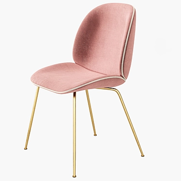 GUBI Beetle Velvet Dining Chair 3D model image 1 