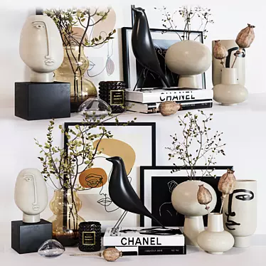 Elegant 31-Piece H&M Home Decor Set 3D model image 1 