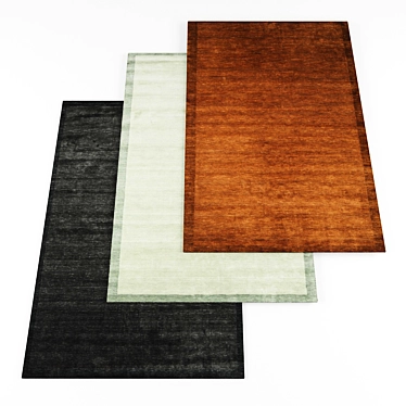 Title: Random Set of 4 Texture Rugs 3D model image 1 