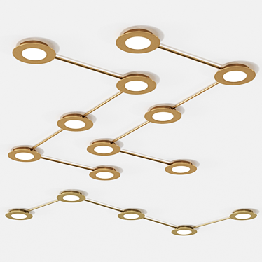 Cattaneo Vintage System Ceiling Lamp 3D model image 1 