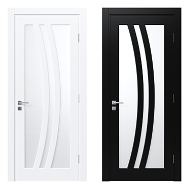 Modern White Interior Door 26 3D model image 1 