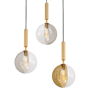 Elegant Glass Pendant Light - Walton 3D model image 1 