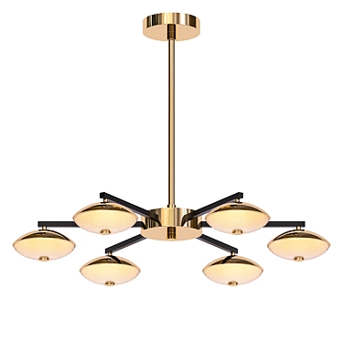 Minimalist Industrial Style Chandelier 3D model image 1 