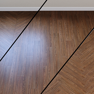 Laminate Wineo 500 Large V4  Brown Calm Oak 3D model image 1 