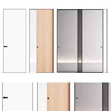 Modern and Luxurious Lualdi Doors Set 3D model image 1 