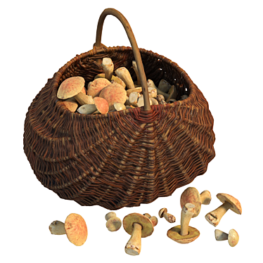 Mushroom Haven Basket 3D model image 1 