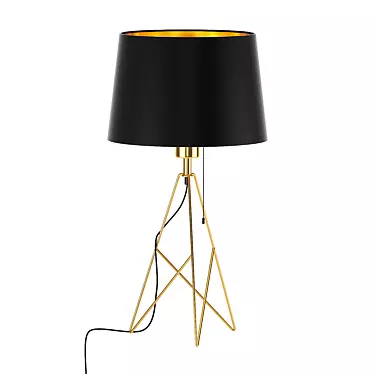 Sleek Copper Tripod Table Lamp 3D model image 1 