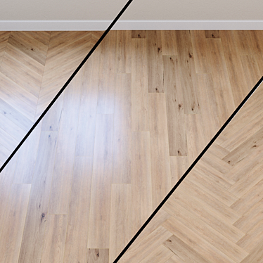 Beige Oak Laminate Flooring 3D model image 1 