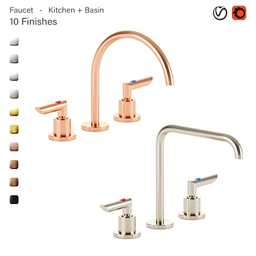 Brodware Prolife Plus Faucet Set 3D model image 1 