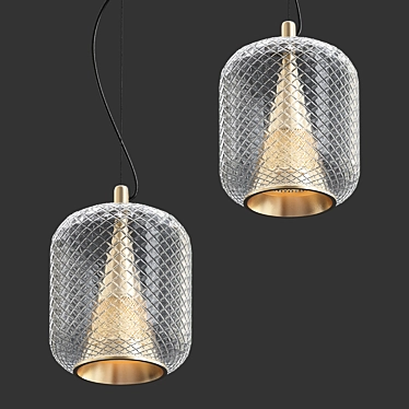 Elegant Glass Pendant Light - Licata 3D model image 1 