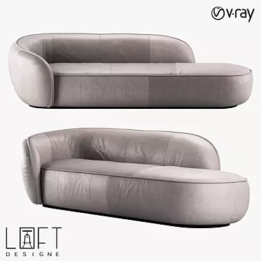 Modern Leather Sofa 30915 3D model image 1 