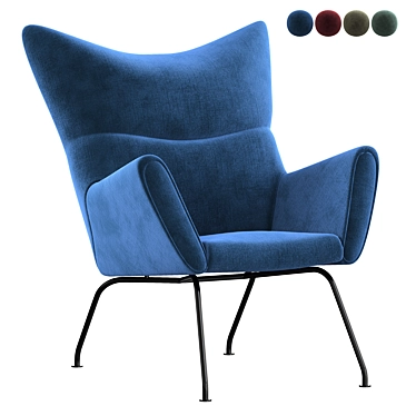 Ch445 Wing Lounge Chair: Modern, Stylish & Comfortable 3D model image 1 