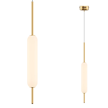 HAEZEN ONE: Modern Reeds-inspired Pendant Lamp 3D model image 1 