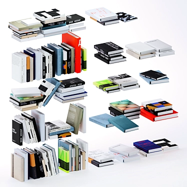 Artistic Design Book Collection 3D model image 1 