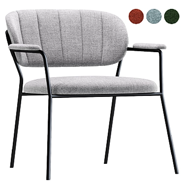 Stylish Jolien Armrest Lounge Chair 3D model image 1 