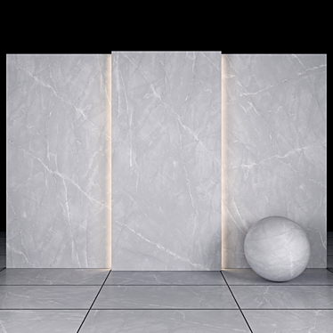 Elegant Melody Bianco Marble: Luxurious Textures & Versatile Tiles 3D model image 1 