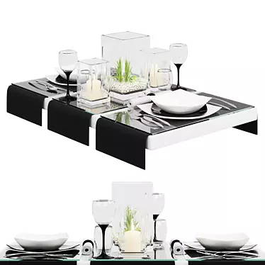 Luminarc Quadrato Dinnerware Set 3D model image 1 