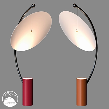 Elegant Assiette Floor Lamp 3D model image 1 