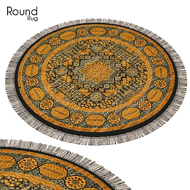 Stylish Round Rug 11: Perfect Accent for Any Space 3D model image 1 