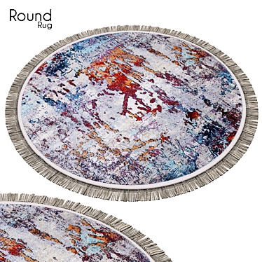 Luxury Round Rug: Elegant and Versatile 3D model image 1 