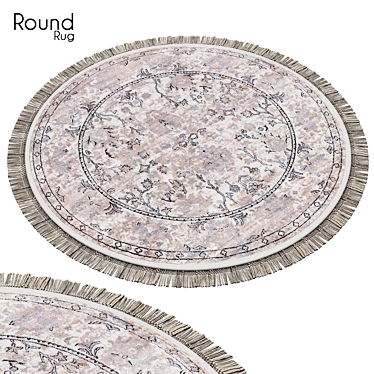 Round 17" Rug: Perfect for Modern Decor 3D model image 1 