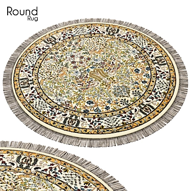 Stylish Round Rug in 18-Inch Size 3D model image 1 