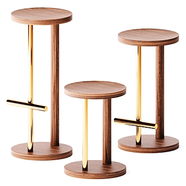 Sleek Spot Stools in Multiple Heights 3D model image 1 