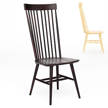 Kamron High Back Windsor Chair: Elegant & Timeless 3D model image 1 