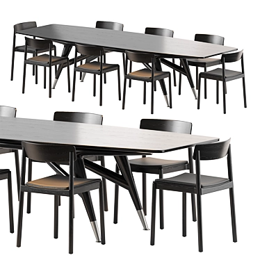 Elegant D.859.1 Table & Chair 3D model image 1 