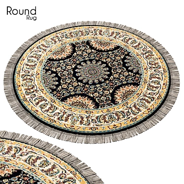 Circular 39-Inch Area Rug 3D model image 1 