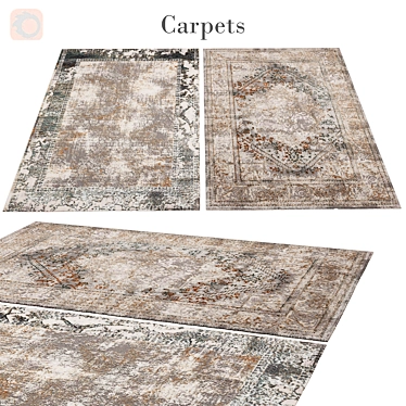 Stylish Poly Vets Rug 3D model image 1 