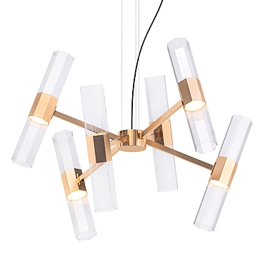 Elegant Chaos 04 LED Chandelier 3D model image 1 