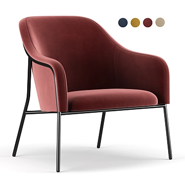 Elegant Comfort: Portia Lounge 3D model image 1 