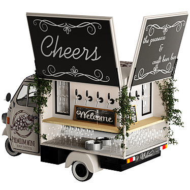 Cheers Bar: Portable Food Truck for Party Nights 3D model image 1 