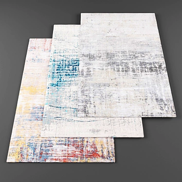 Modern Rugs Bundle - 5 Unique Textured Designs 3D model image 1 