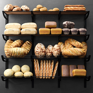 BakeMaster: Bread & Croissant Collection 3D model image 1 