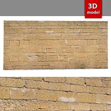 High-Resolution Wall Model 3D model image 1 